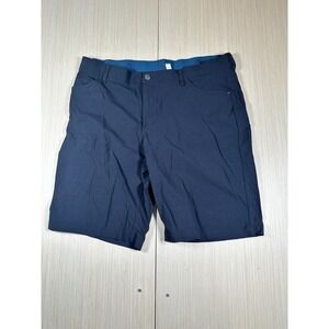 Adidas Chino Shorts Men's 36 Blue Primegreen Golf‎ Outdoor Performance Zip Fly